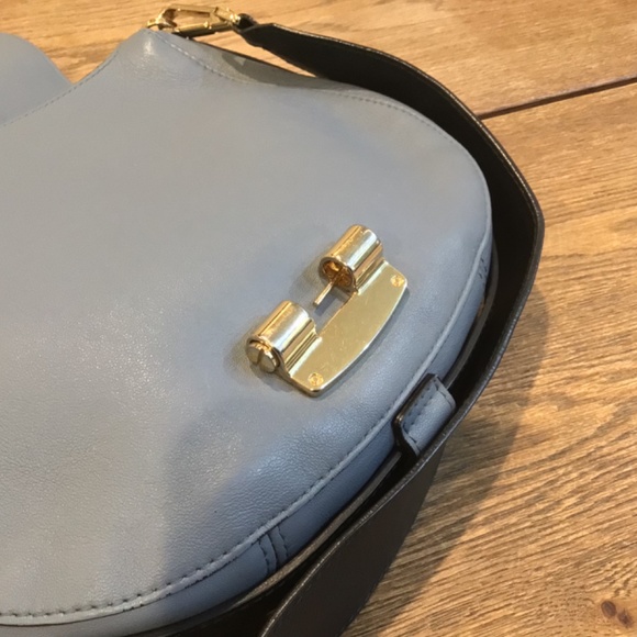 FURLA Badger Panel Saddle Shoulder Bag In Dolomia - Picture 5 of 12